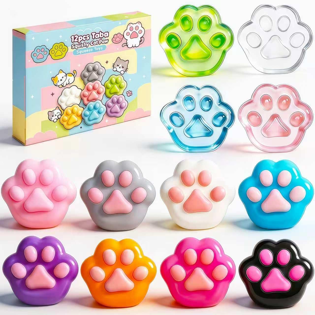 Squishy Fun Box, Non-Rebounding Sensory Fidget Toys Party Gifts