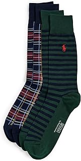 POLO RALPH LAUREN
Men's Holiday Plaid and Stripe Socks 2 Pack