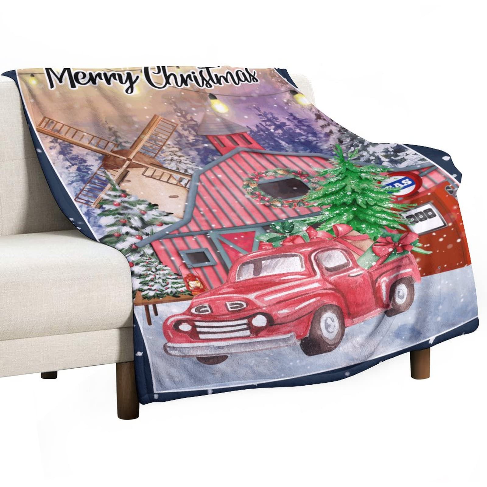 Couverture polaire chaude haut de gamme plaid pelucheux de Noël