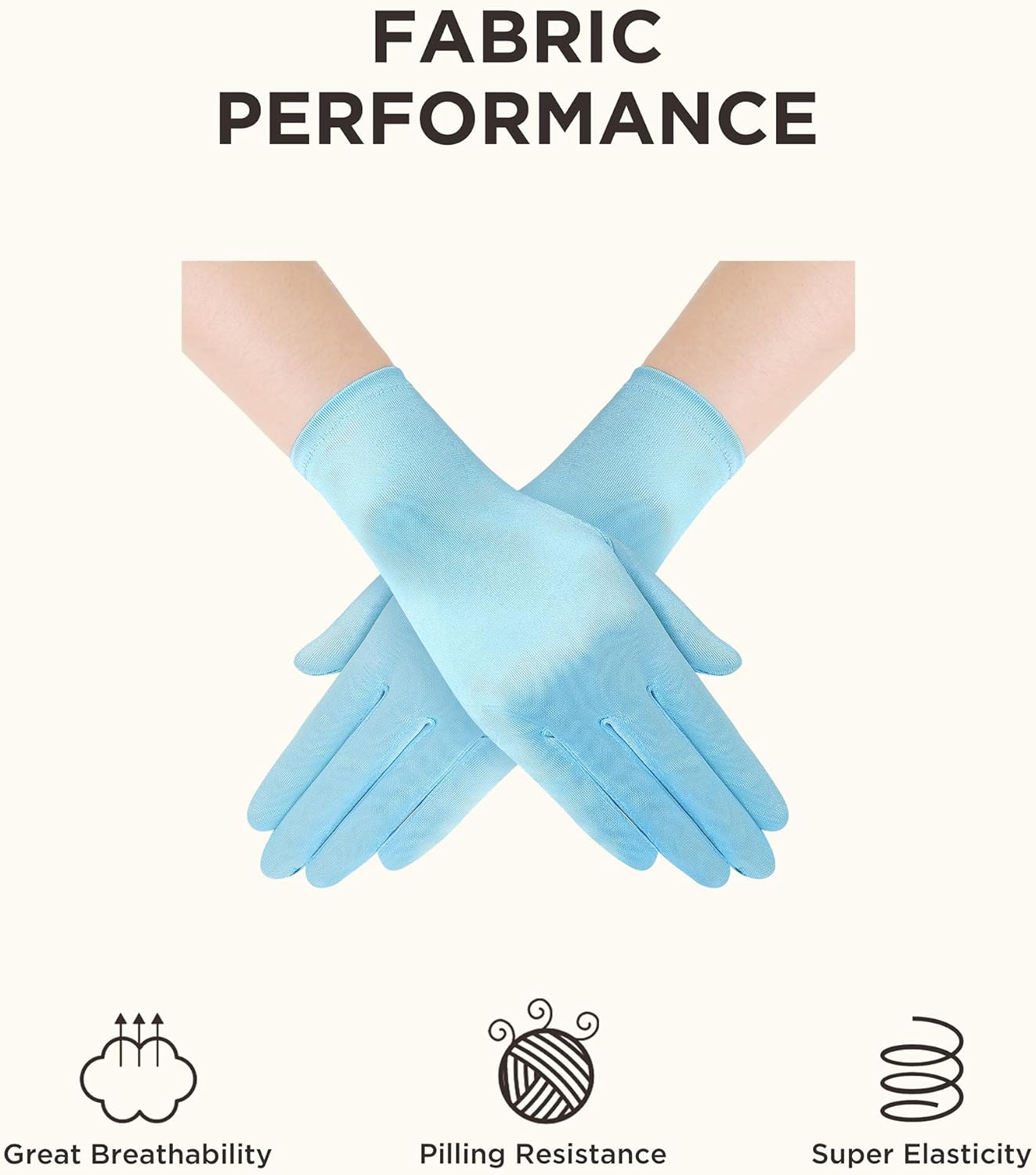 BABEYOND Short Satin Gloves for Women - Silk Opera Wedding Bridal Gloves Tea Party Banquet Costume 1920s Flapper Accessories - Image 6