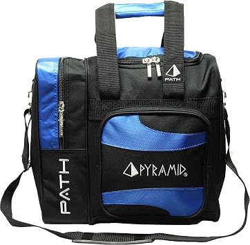 Pyramid Path Deluxe Single Tote Bowling Bag with Large Separate Compartment for Bowling Shoes Up To US Mens Size 15 or Accessories - Holds One Bowling Ball