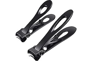 2 Pieces Oversized Thick Nail Clippers Wide Nail Cutter for Thick Toenails and Fingernails
