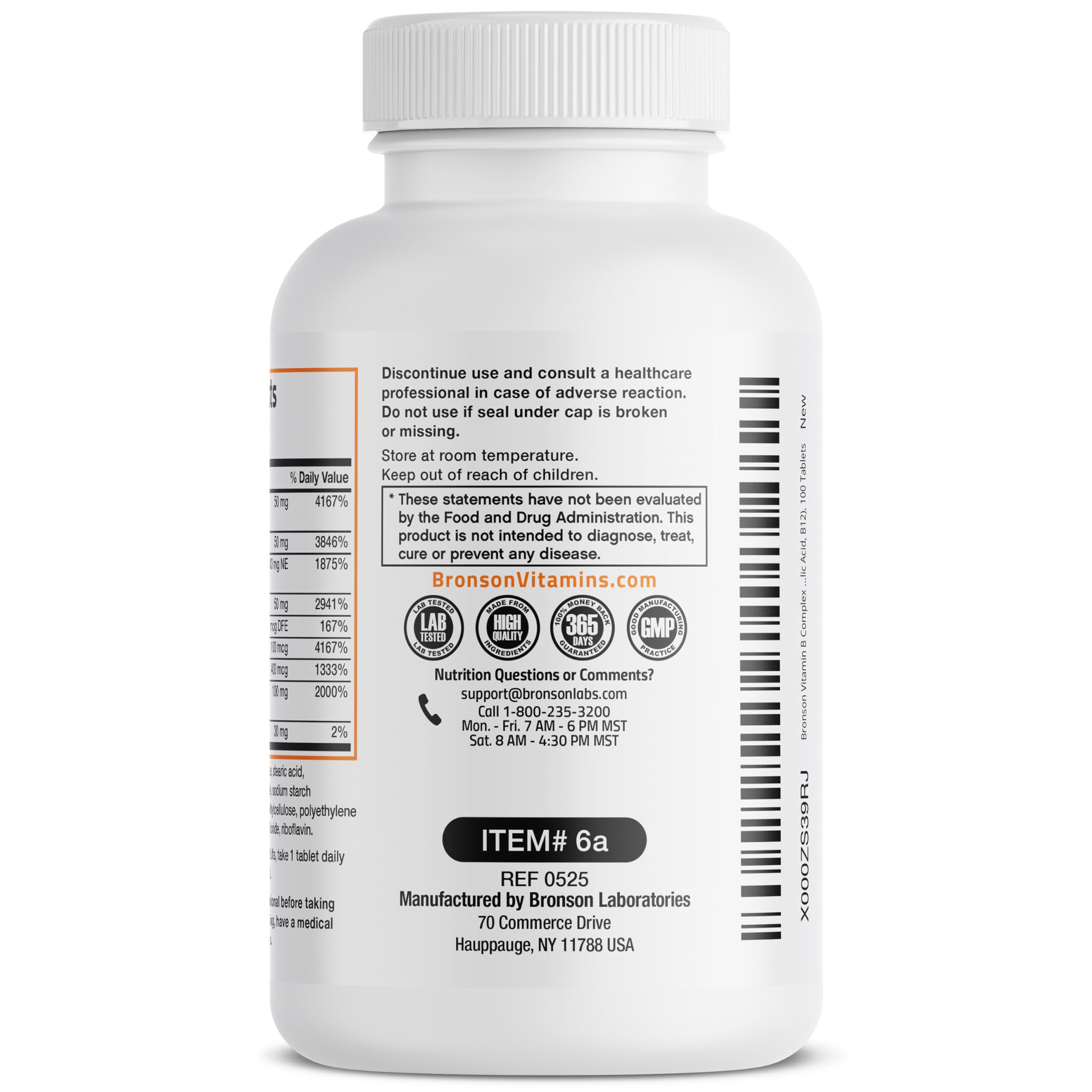 Bronson Super B Vitamin B Complex Energy & Nerve Support, 100 Tablets — Amazon image 5