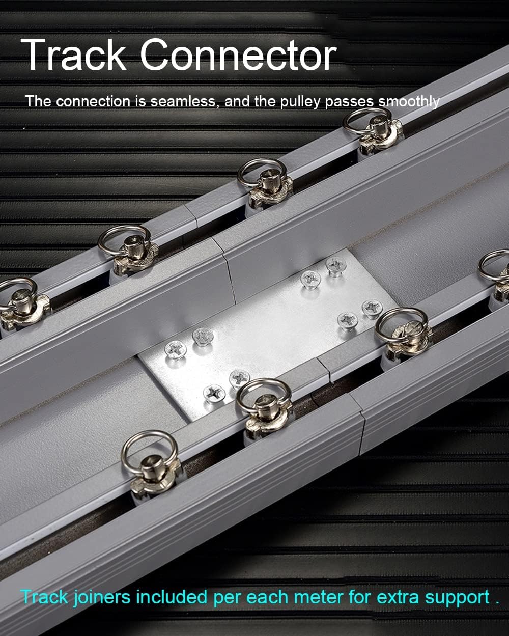 9.8ft Aluminum Double Track Curtain Rail System, Ceiling Mount Room Divider & Hospital Curtain Rod, Durable Sliding Design for Curtains (Color: A, Size: 140cm/4.6ft)