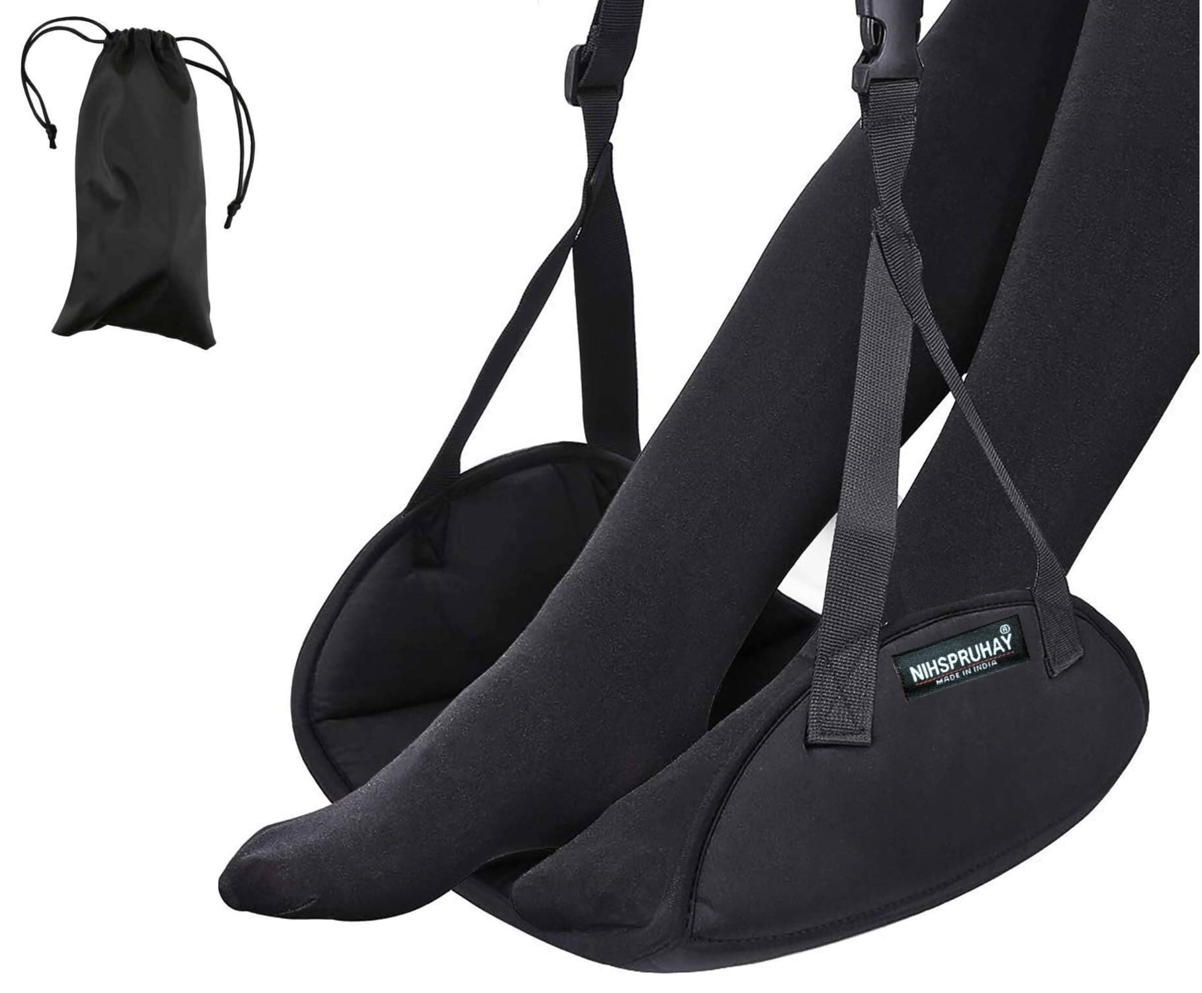 NIHSPRUHAY Airplane Travel Footrest Hammock - Perfect Airplane Foot Hammock to Relax Your Feet - Travel Essentials Comfy Foot Hanger Airplane Footrest for Long Trip