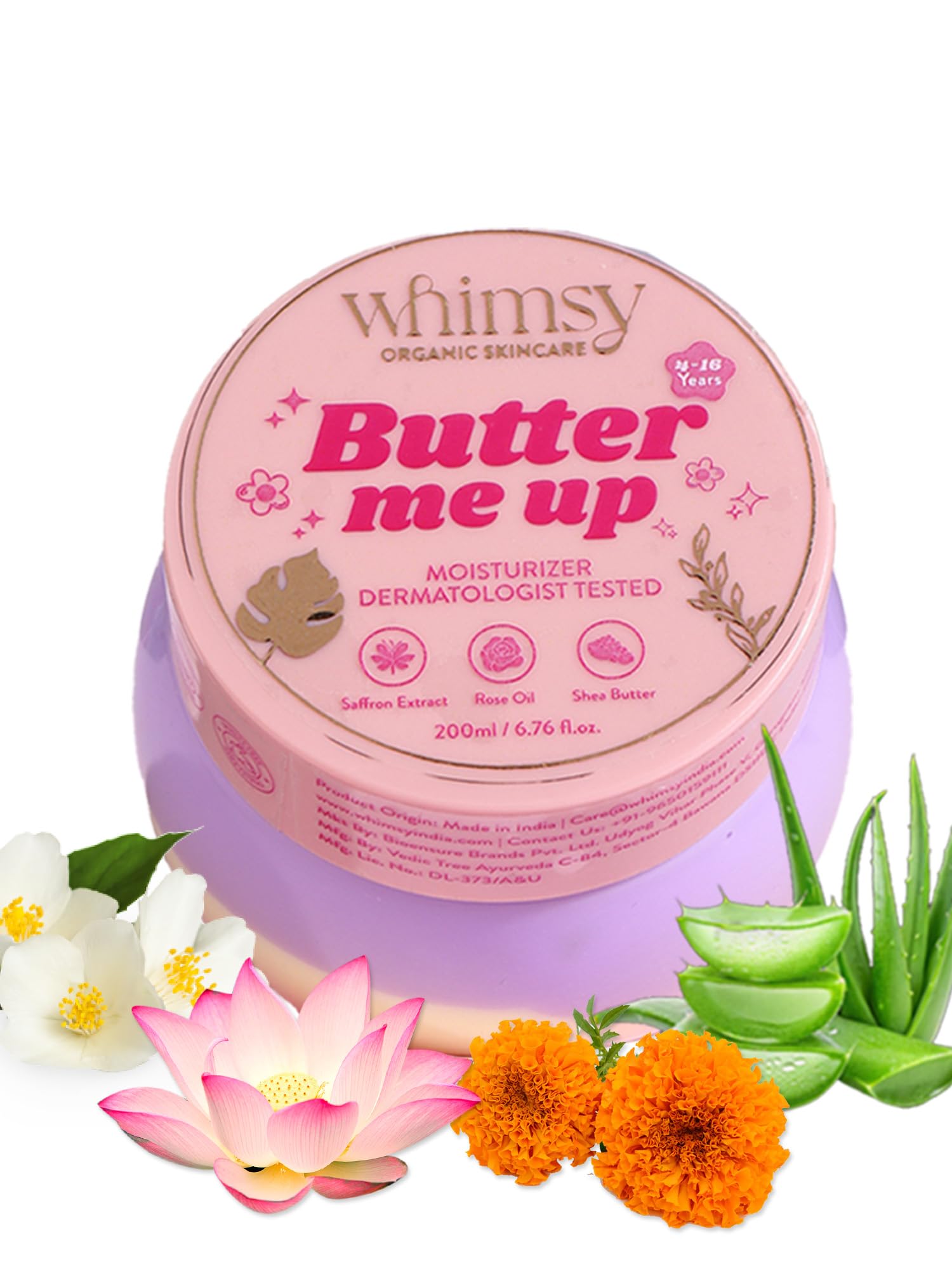 Whimsy Beauty Butter Me Up Moisturizer for Kids Preteens and Girls with Shea Butter and Saffron (4 to 16 years) Natural, Chemical Free, Sulfate-Free, Paraben Free | Dermatologist Tested | 180 ml-image-11