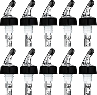 10Pcs Automatic Measured Bottle Pourer Liquor Bottle Pourer Spout Bottle Pourers Bottle Jigger Quick Shot Spirit Measure Pourer, 1 oz/ 30 ml