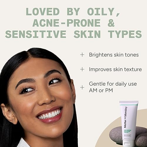 Miniatura 7 de Lavado facial minimizador de poros - Limpiador exfoliante con enzimas de frutas y bambú - Limpiador facial diario para piel grasa propensa al acné -