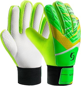 Goalkeeper Gloves for Kids Children Youth Soccer Goalie Gloves Strong Grips | Double Wrist Protection, Non-Slip Wear Resistant Latex Material, Goalie Gloves Youth for Goalkeeper Training or Competition