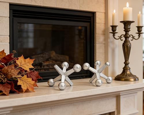 Miniatura 4 de Retro Jack Knick Knacks - Juego de 2 pequeños objetos decorativos antiguos para el hogar, dormitorio, oficina, estante, escritorio, estantería,