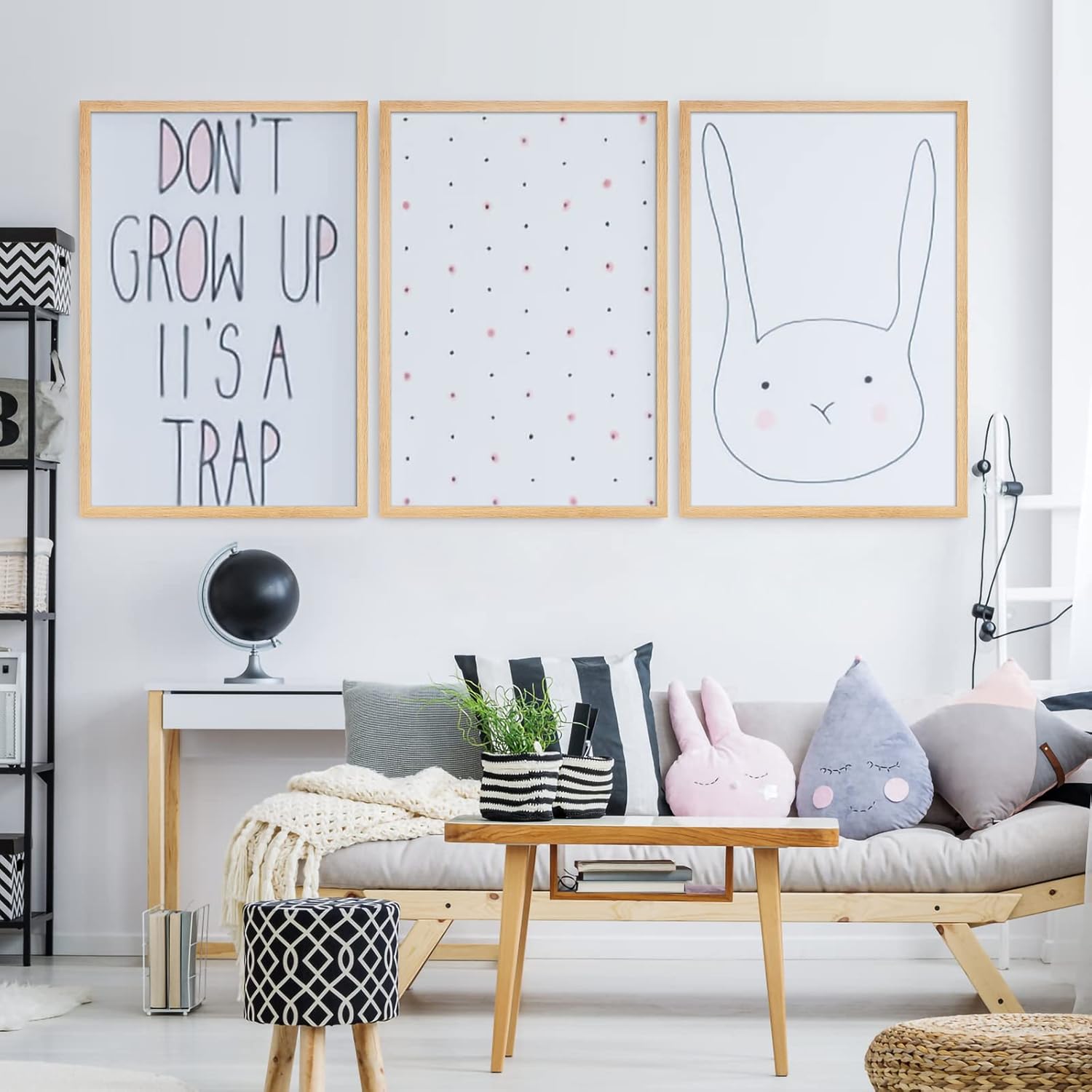 Rustic Oak 24x36 Frame - Single Frame, 24 x 36 Poster Frame for Artwork, Puzzles, Photos and Movie Posters Picture Frames