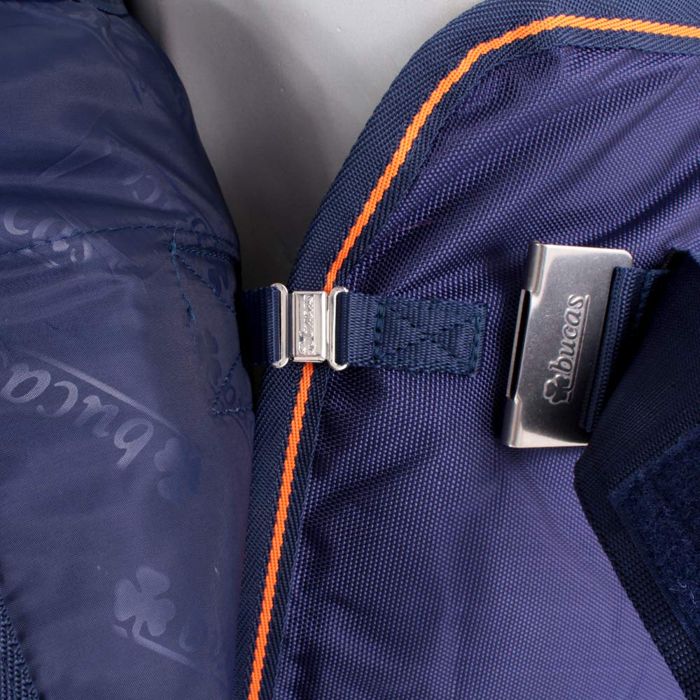 Bucas Therapy Turnout Decke 150g Navy/Orange