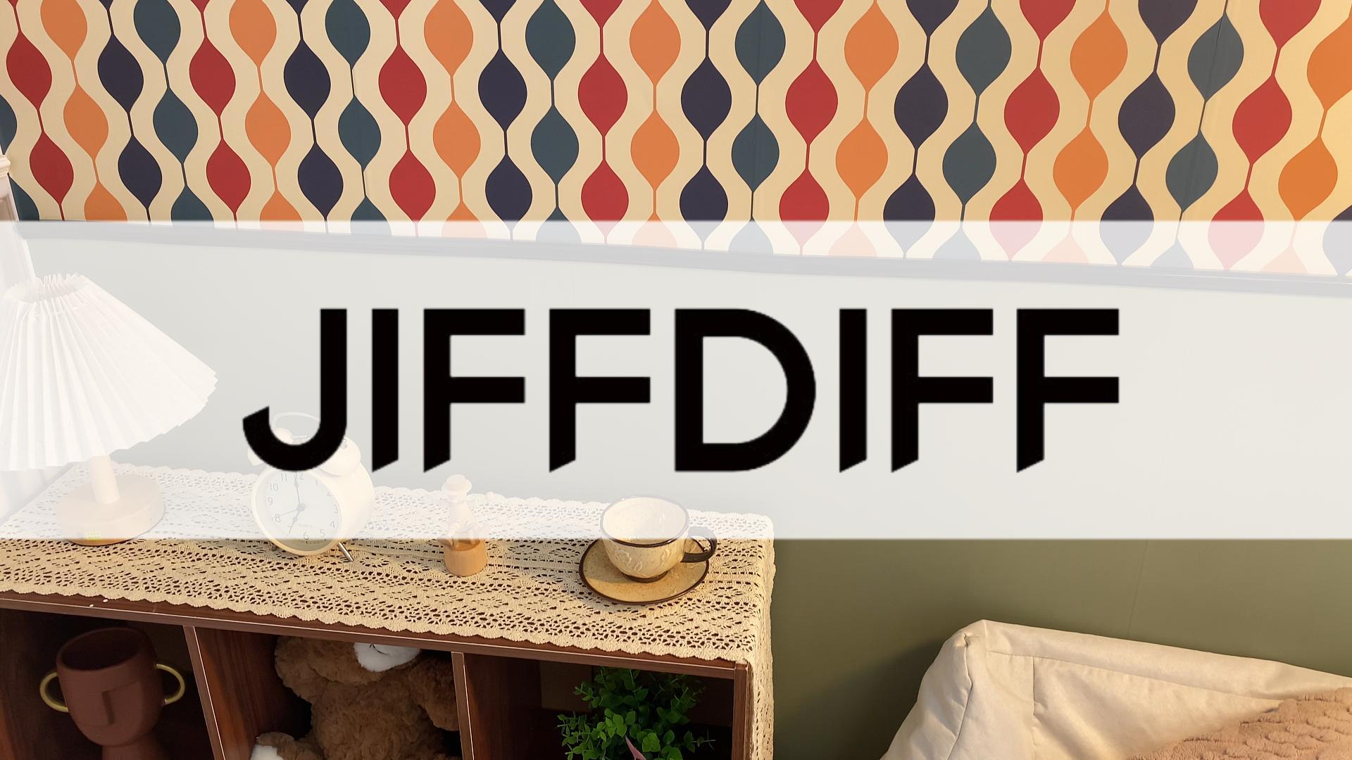 JiffDiff 70s Rainbow Removable Wallpaper, Neon Retro Checkered