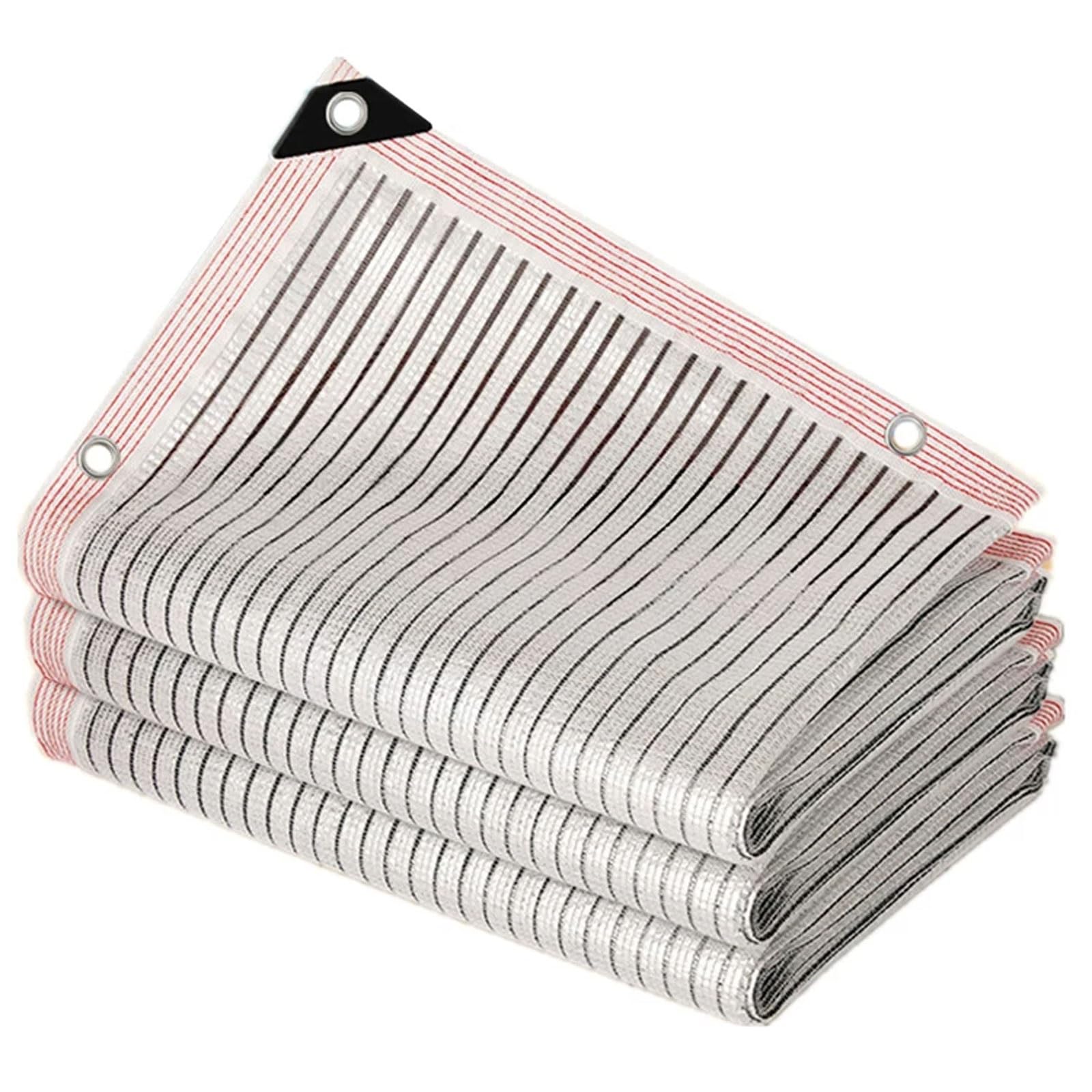 Filet d'ombrage en aluminium argenté 10x14m anti-UV avec œillets