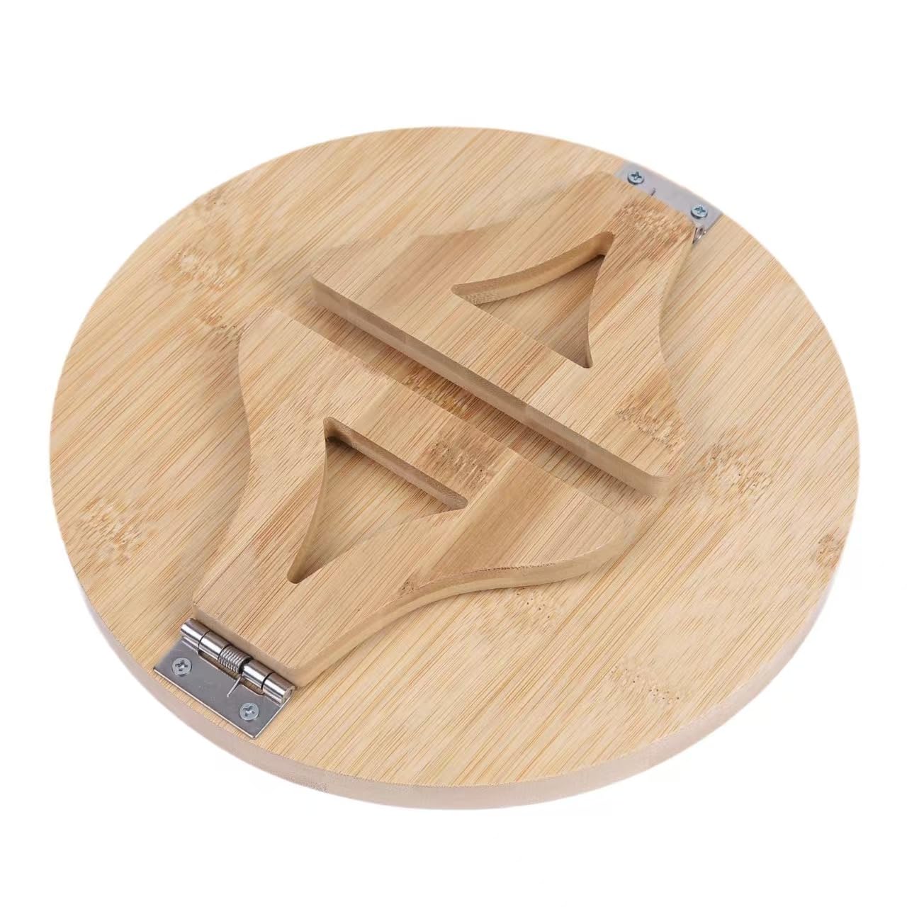 Mesa de brazo de sofá en madera rústica natural bandeja plegable de diseño artesanal