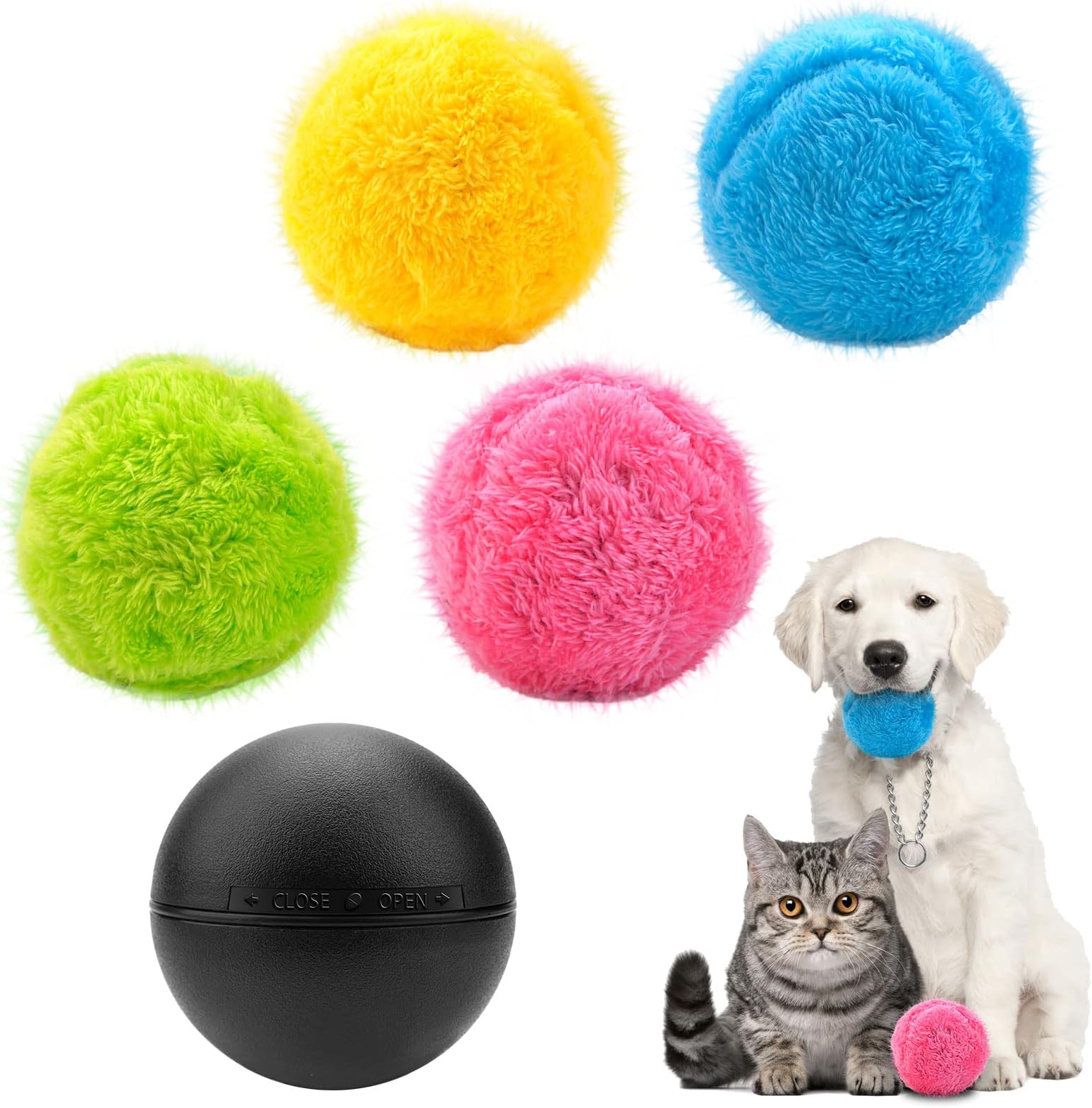 Active Rolling Ball for Dogs, Automatic Rolling Dog Ball, Interactive Dog Toy, Soft Dog Toy Ball