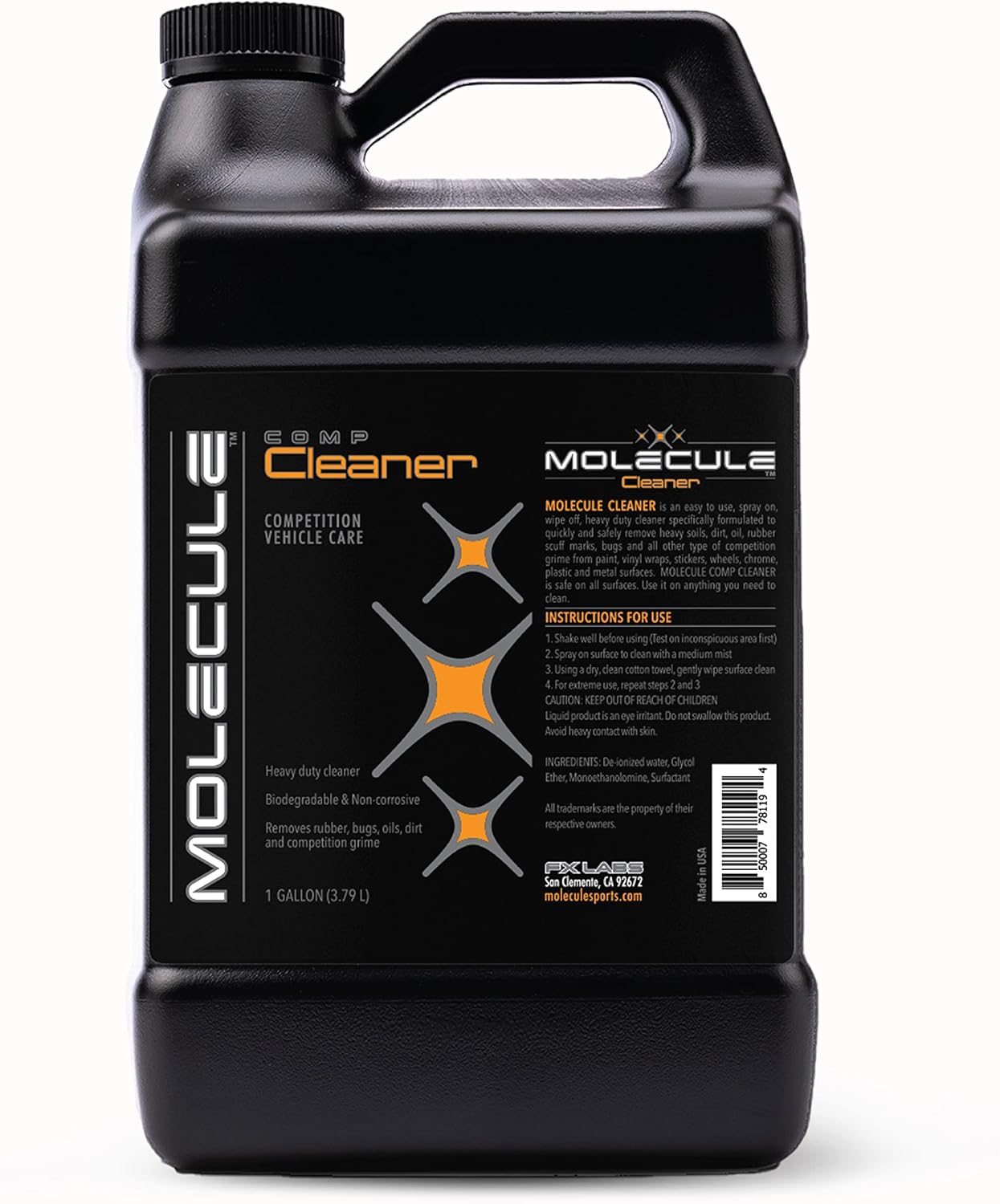 Molecule Competition Cleaner | Heavy-Duty Car Cleaning Spray for Detailing Kits & Automotive Accessories | Removes Oil, Rubber & Grime | Interior & Exterior Safe | 1 Gallon