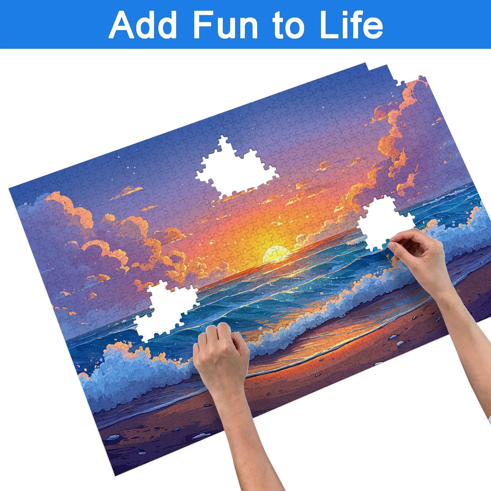 Puzzle 5000 Piezas Adultos, Puzzle Playa con Exquisita Caja de Embalaje, 5000 Piezas Rompecabezas Desafiante para Adultos, Rompecabezas Paisaje para Toda la Familia, Regalo Mujer y Hombres, -9008
