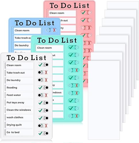4 tablas de cheques de plástico para vehículos recreativos, tablones de notas, tablero de mensajes desmontables, tablones de planificación de