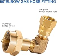 Vista 2 de Adaptador de Codo de Quemador de Propano de 1LB, Convertidor de Codo de Quemador de Antorcha de Gas Propano Mapp de 1LB Una Libra, Conector de 90