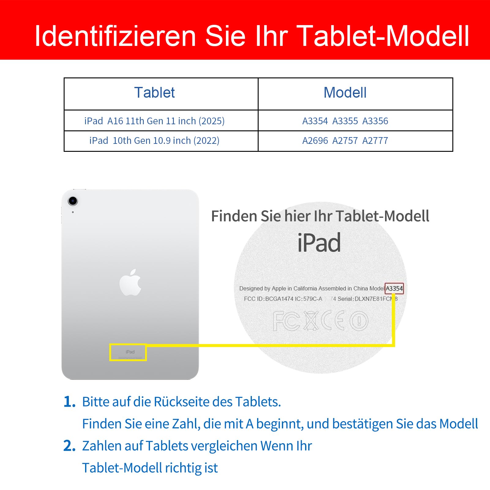 Custodia per iPad (A16) 11a generazione da 11 pollici 2025 e iPad 10.9 pollici 2022, in vera pelle, custodia protettiva per tablet, auto sveglia/sonno, nero