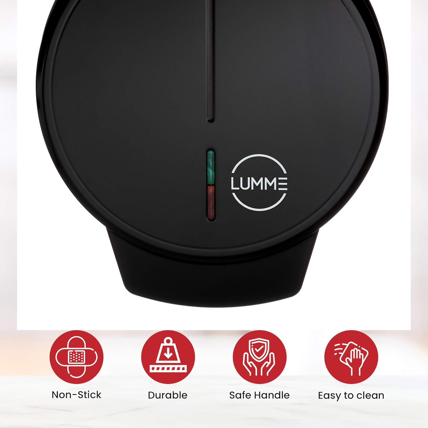 Lumme Waffle Maker Electric Waffle Maker Machine Waffle Iron for Individual Waffles, Paninis, Hash browns, other on the go Breakfast, Lunch, or Snack (Black)