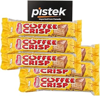 Coffee Crisp Chocolate Candy Bars, Full Size 50g/1.76oz, Shipped from Canada (10 bars)