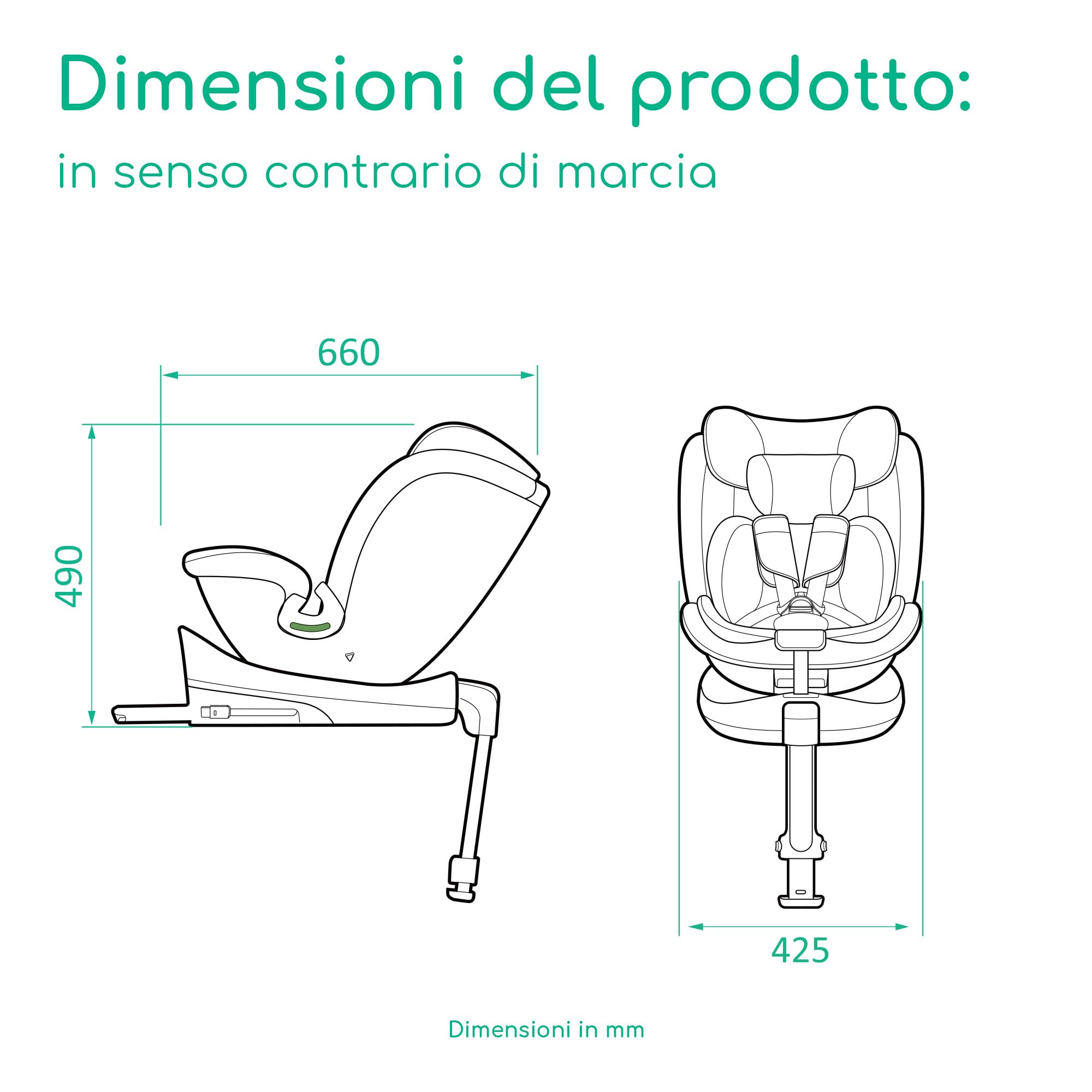 Bebeconfort RevolveFix Plus 360 i-Size, Girevole 360 Gradi, Seggiolino Auto 0-36 Kg, 0-12 Anni, ISOFIX, Seggiolino Reclinabile 8 Posizioni, 12 Posizioni Poggiatesta, Tessuti Traspiranti, Full Black