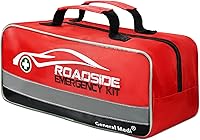 Vista 1 de General Medi 127-Pieces Roadside Car Emergency Kit Include Mini First Aid Kit, Jumper Cables,Tow Rope, Bandage, Safety Vest, Emergency Triangle, All