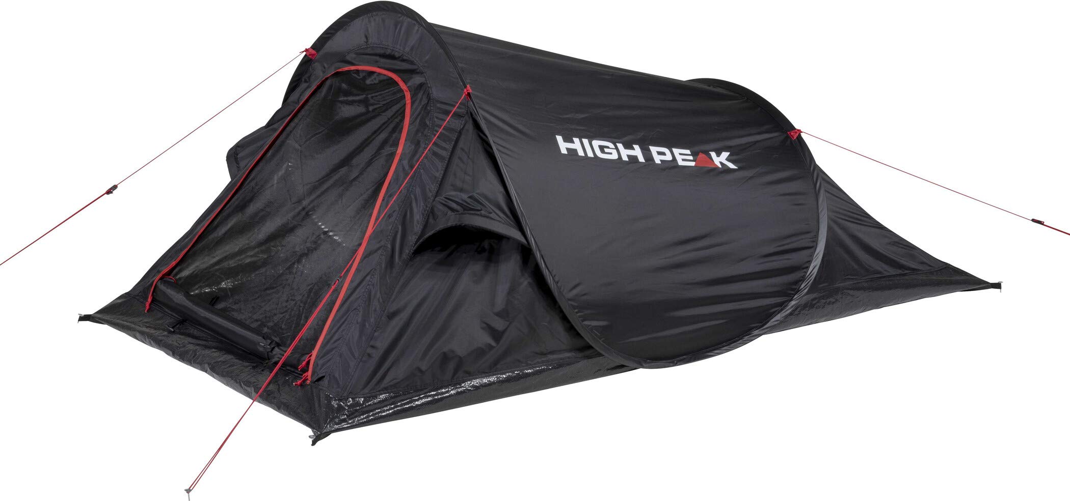 High Peak Wurfzelt Campo 2, Pop Up Zelt für 2 Personen, Festivalzelt mit Wannenboden, super leichtes Schnellöffnungs-Wurfzelt, 1500 mm wasserdicht, Ventilationssystem, Moskitoschutz Sport & Freizeit