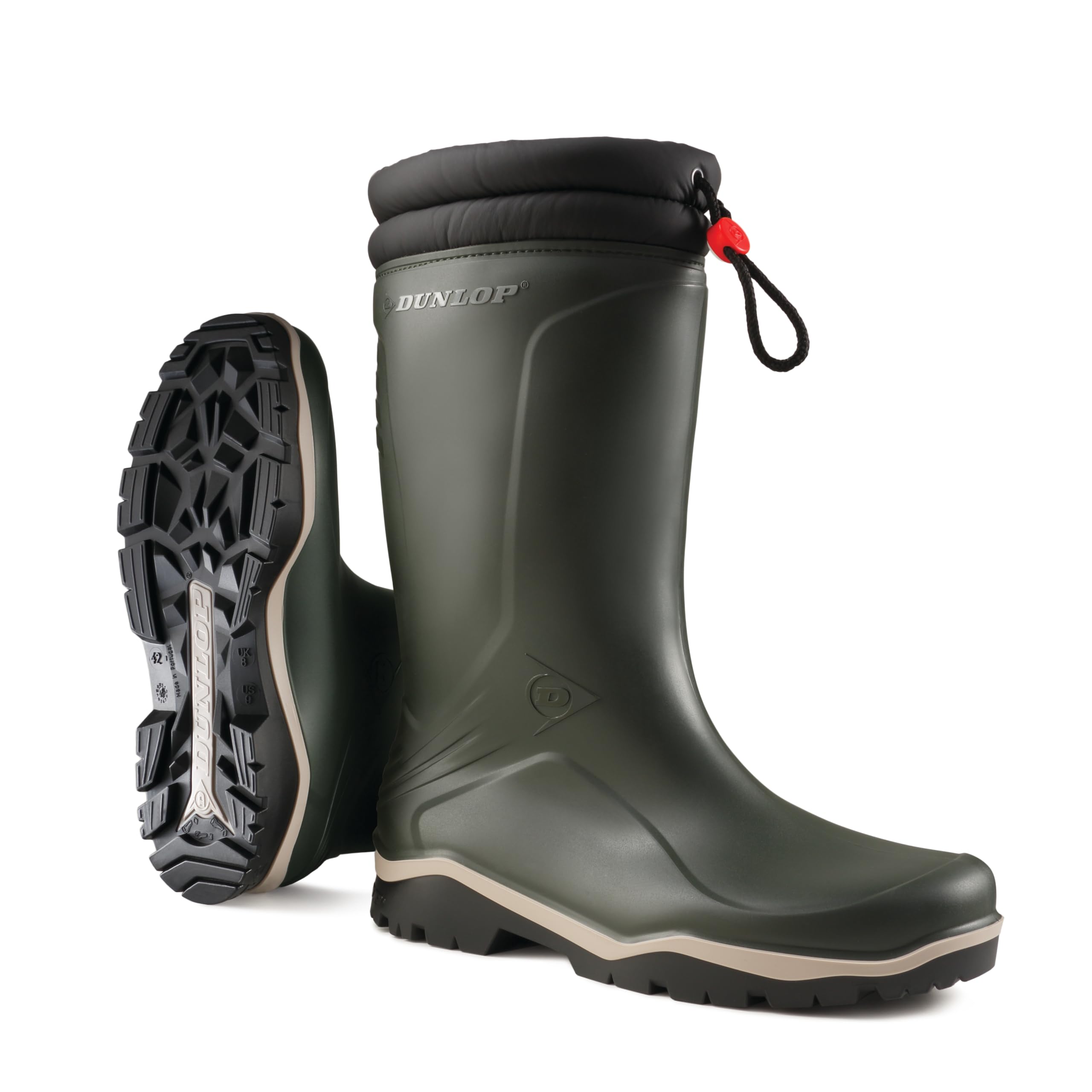 DUNLOP Blizzard Schneestiefel, Gefütterte Winterstiefel, Grün, Größe 41