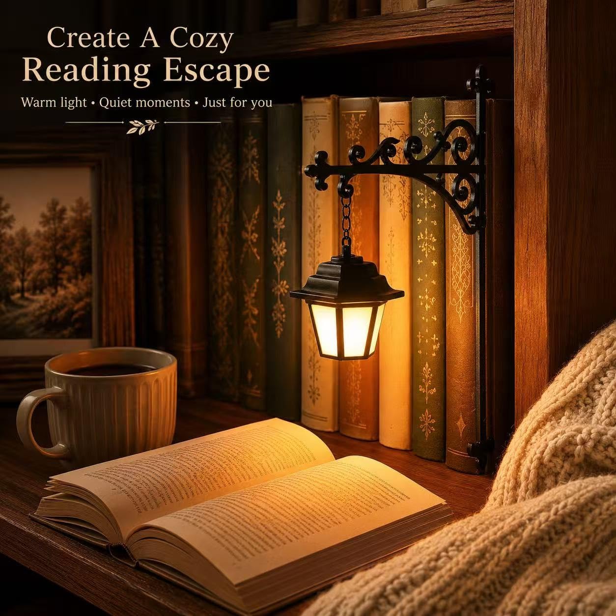 Library Lantern-Decorative Bookshelf Lighting,Reading Book Shelf Lights For Bookworms,Antique Led Books Nook Lamp Ornament For Study Reading Corner Home Library,Whimsical Gift(3pcs)