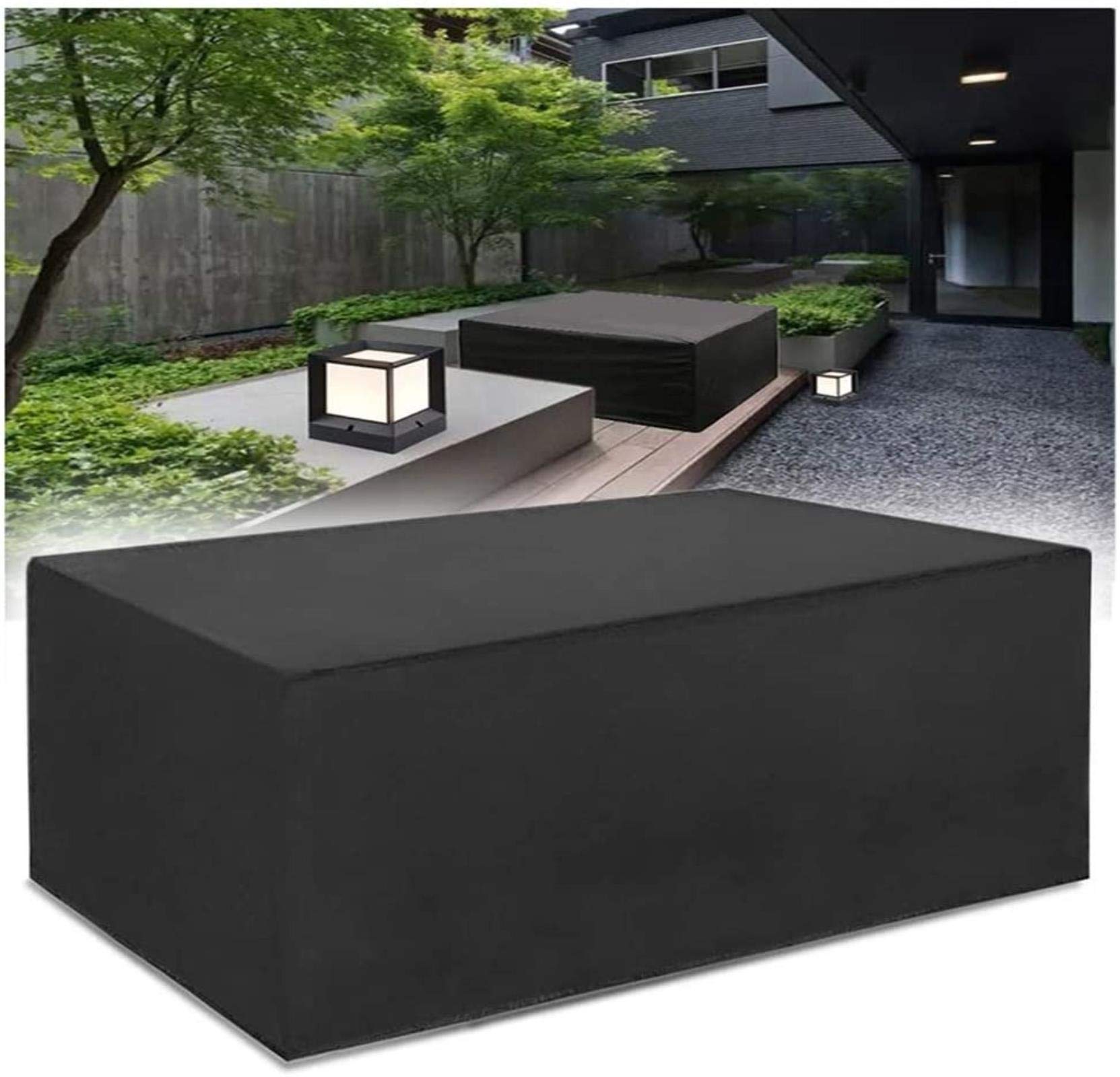 Rechteckige Gartenmöbel-Abdeckung 40×40×25 Cm – Wasserdicht, Atmungsaktiv, Aus Oxford-Stoff, Mit Kordelzug