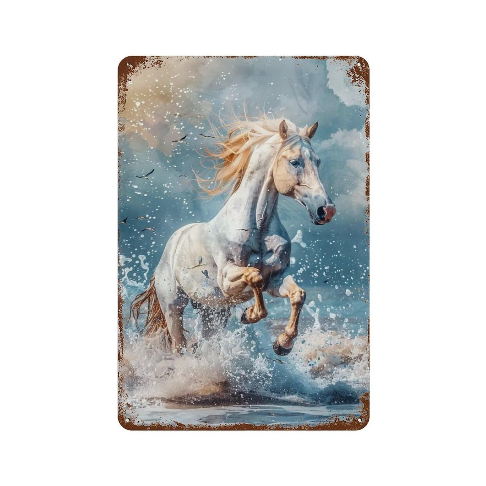 HDURYEYRYY Spirit of The Stallion 03 Wall Retro Iron Vintage Art Metal Tin Sign Poster Modern Home Cofffee Club Art Bar Shop Decor 30x20cm