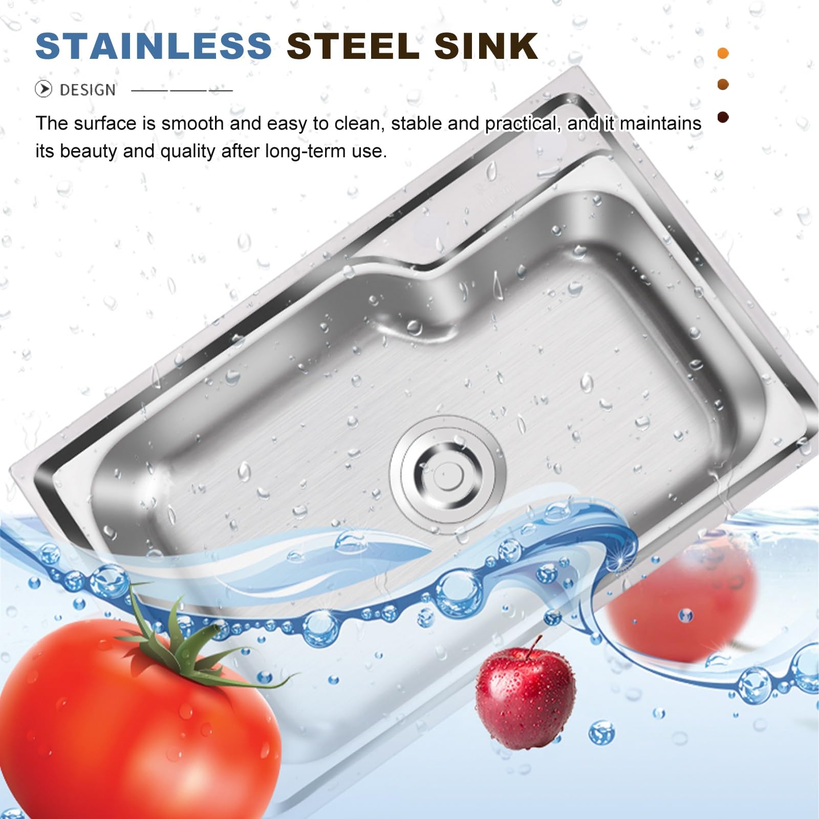 Lavatoio In Acciaio Inox,Lavello Cucina 1 Vasca,Lavandino Commerciale Professionale Con Rubinetto,Staffa,Lavabo Da Esterno A Libera Installazione,per Lavanderia Cortile Garage
