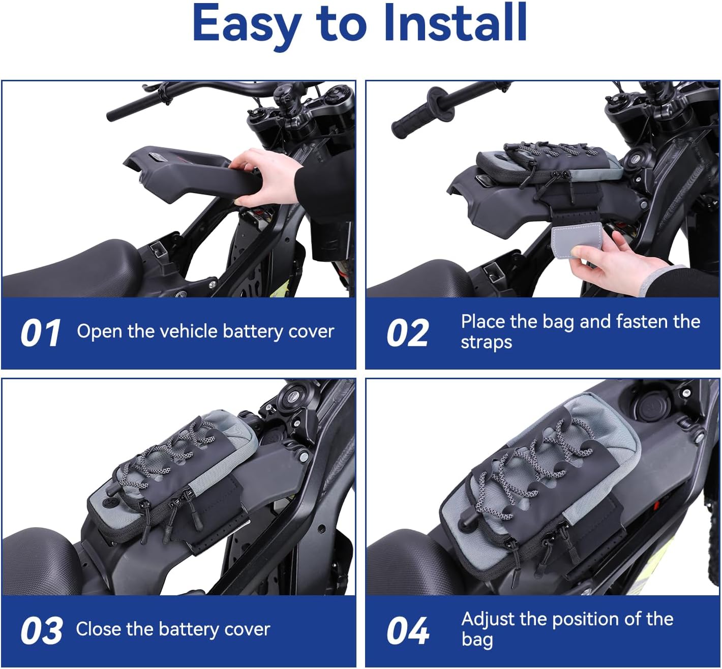Frame Bag Phone Pouch with Keychain for Yozma IN10 in 10 Pro Ebike