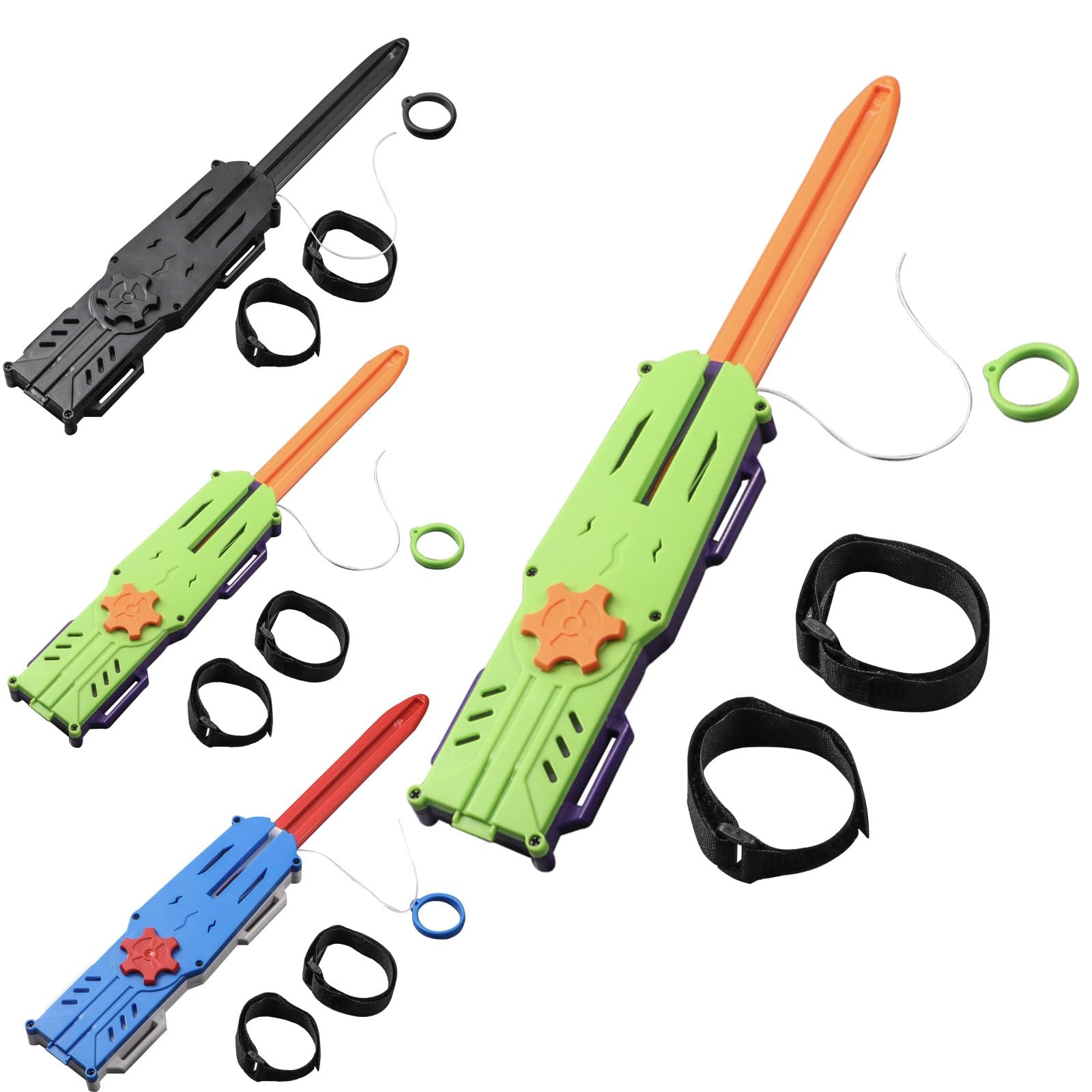 2025 lama nascosta in plastica, scalabile, per giochi di ruolo, spade, mantelli, giacche adatte ai bambini, estensibili fino a 20 cm (nero)