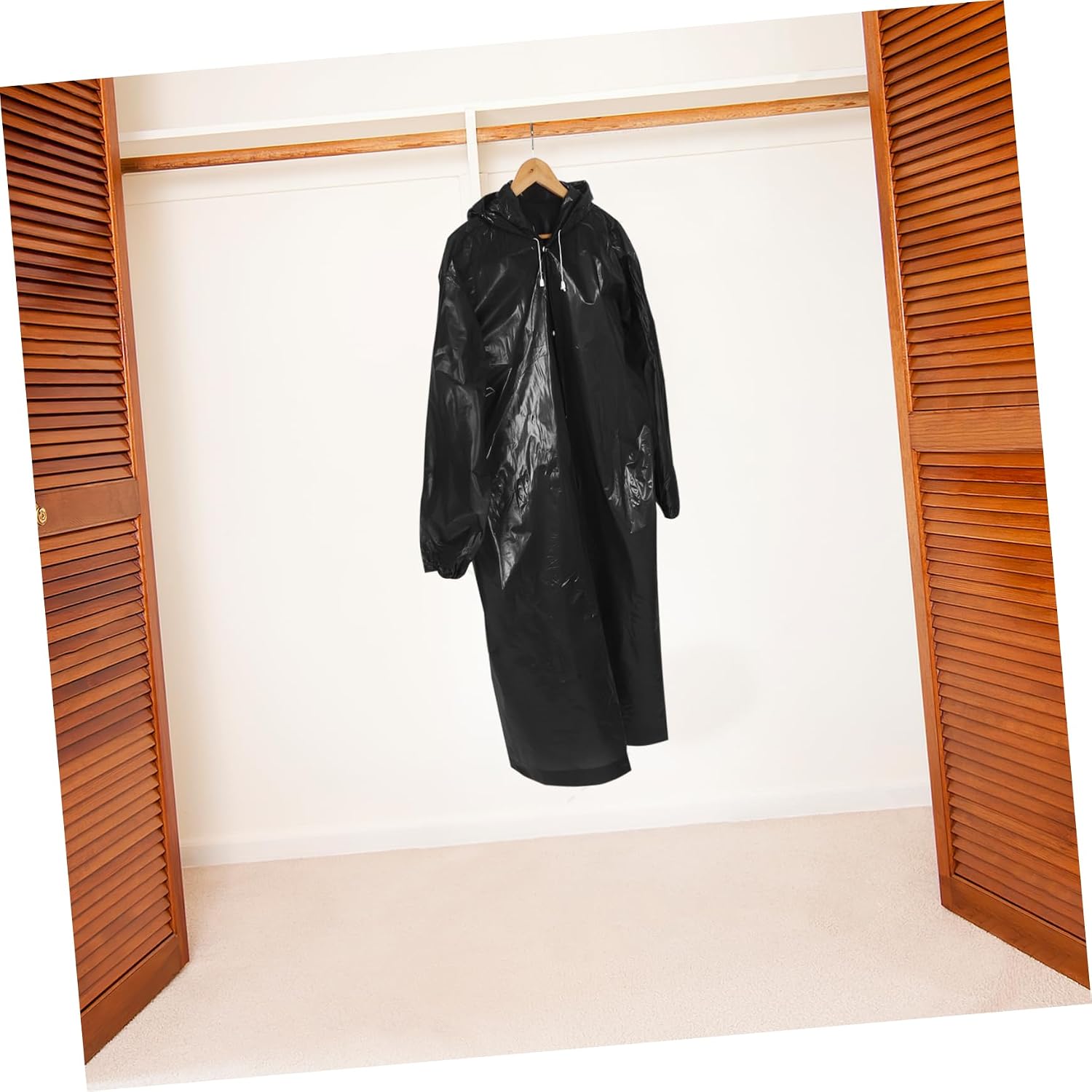 Adult Transparent Raincoat Travel Shower Cap Slippers Heavy-Duty Automatic Door Double Door Automatic