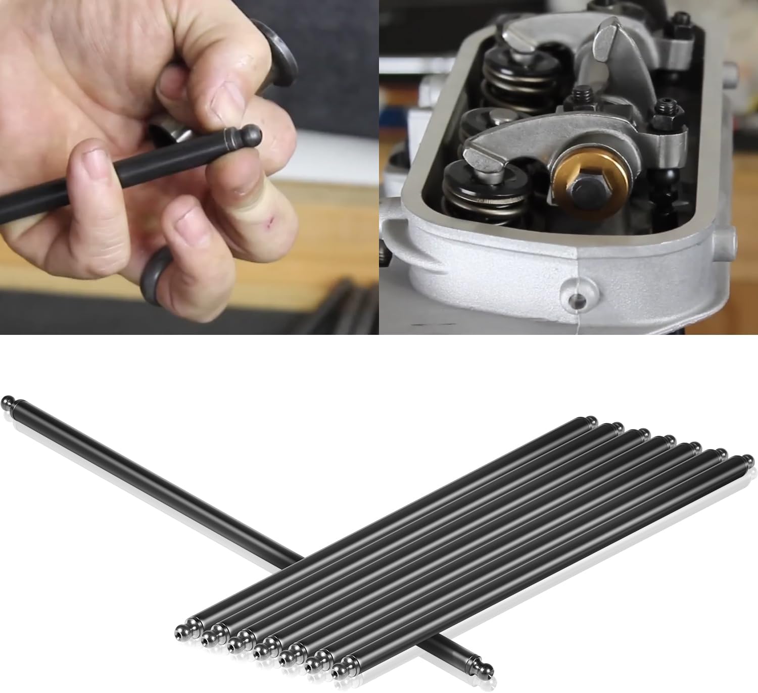 Push Rods, 3/8" 11.60" Long Chromoly Cut to Length, Compatible with Air-cooled Vw Engines Set Of 8