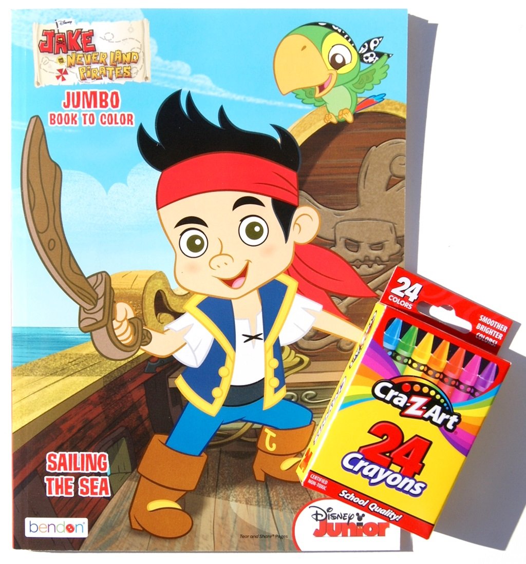 Jake And The Neverland Pirates Jumbo Coloring And Activity Book With Cra Z Art Crayons
