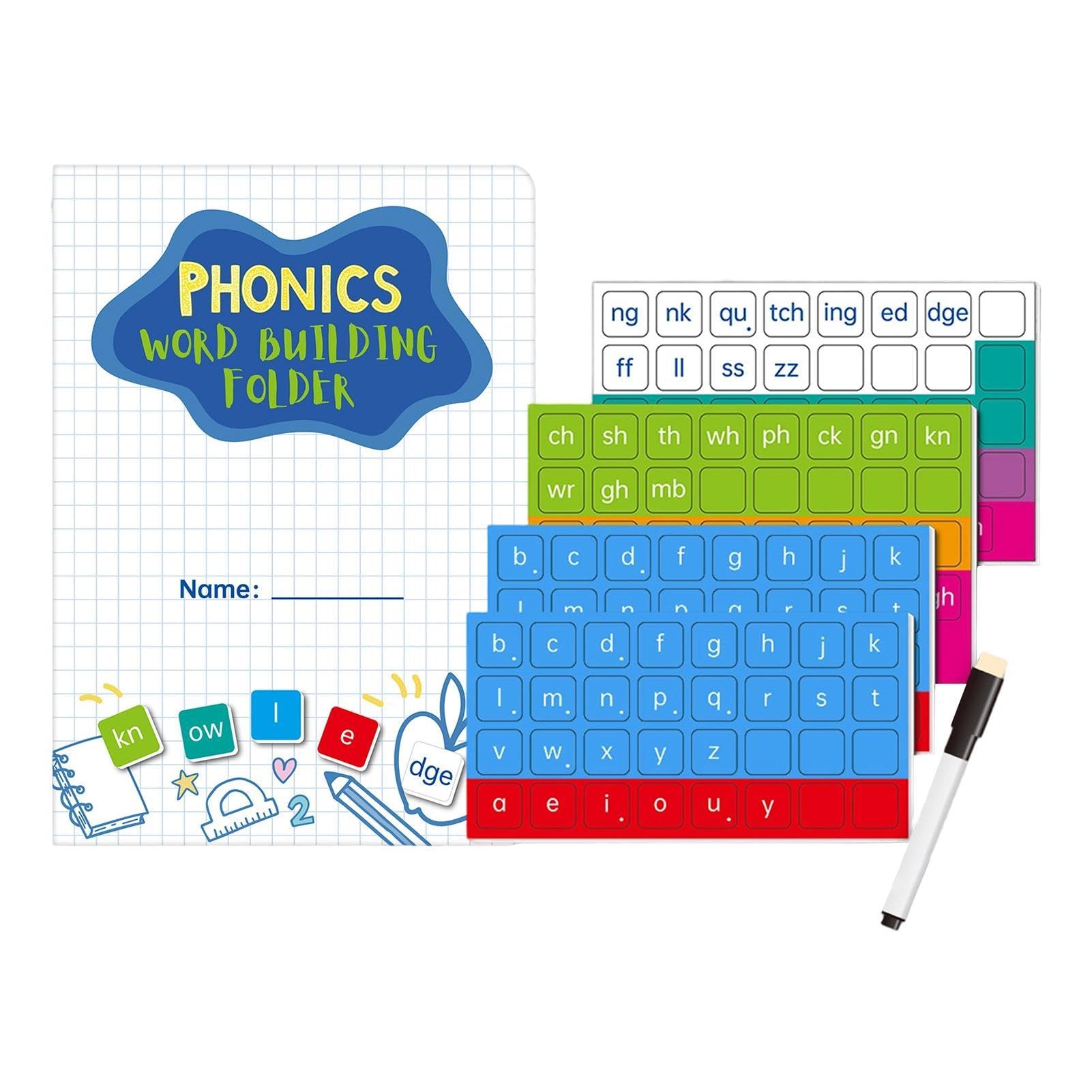 Tarjetas educativas interactivas y fichas de letras para preescolar 8