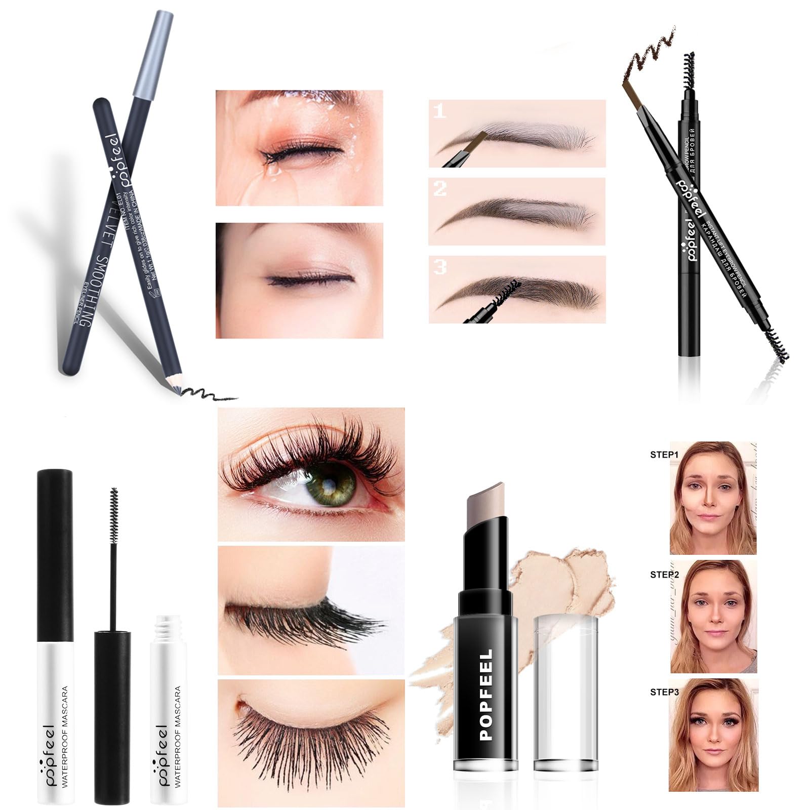 Trousse Trucchi Donna, Set Tutto in Uno Palette Cosmetica, Kit Make Up Completo con Ombretti Rossetto Correttore, Cosmetici per Donne Ragazze Regalo di Natale