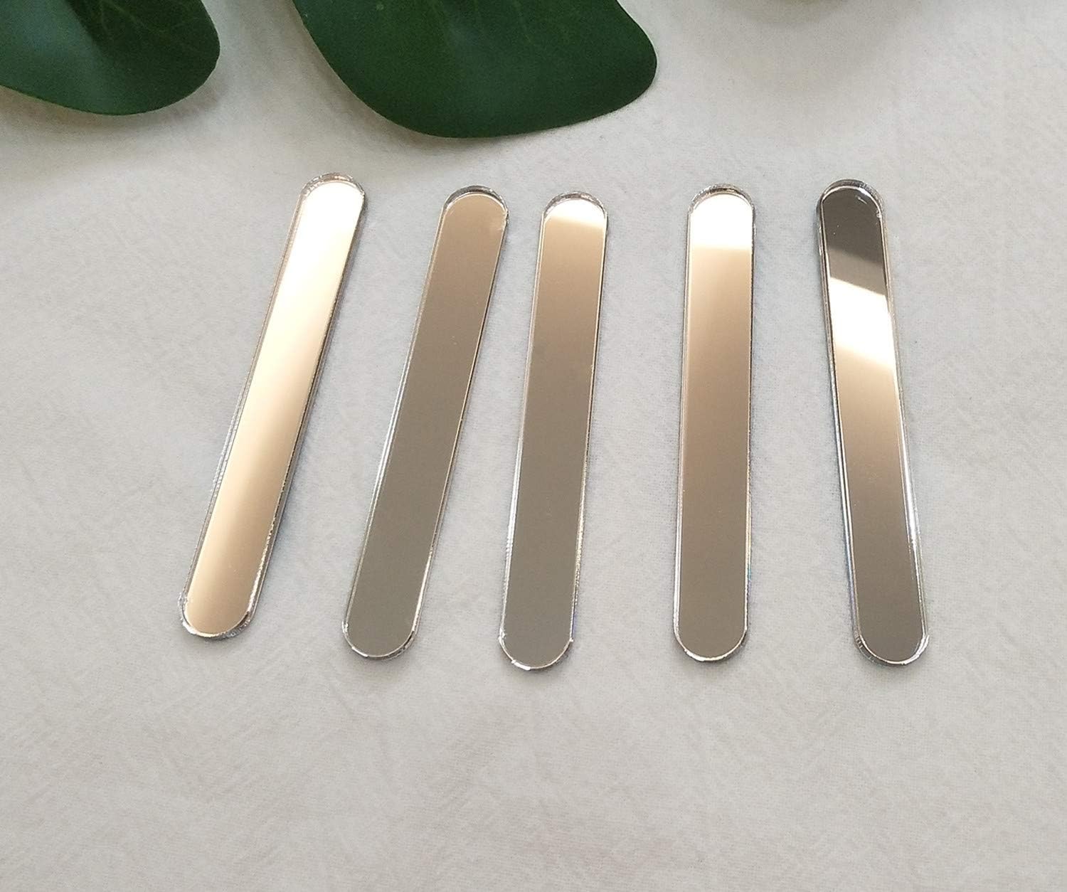 ACFENG Reusable Acrylic Cakesicle Popsicle Sticks,MINI (2.75") Cake Pop Sticks for Party, Festival,Home,DIY Set of 30 (Silver Mirror)