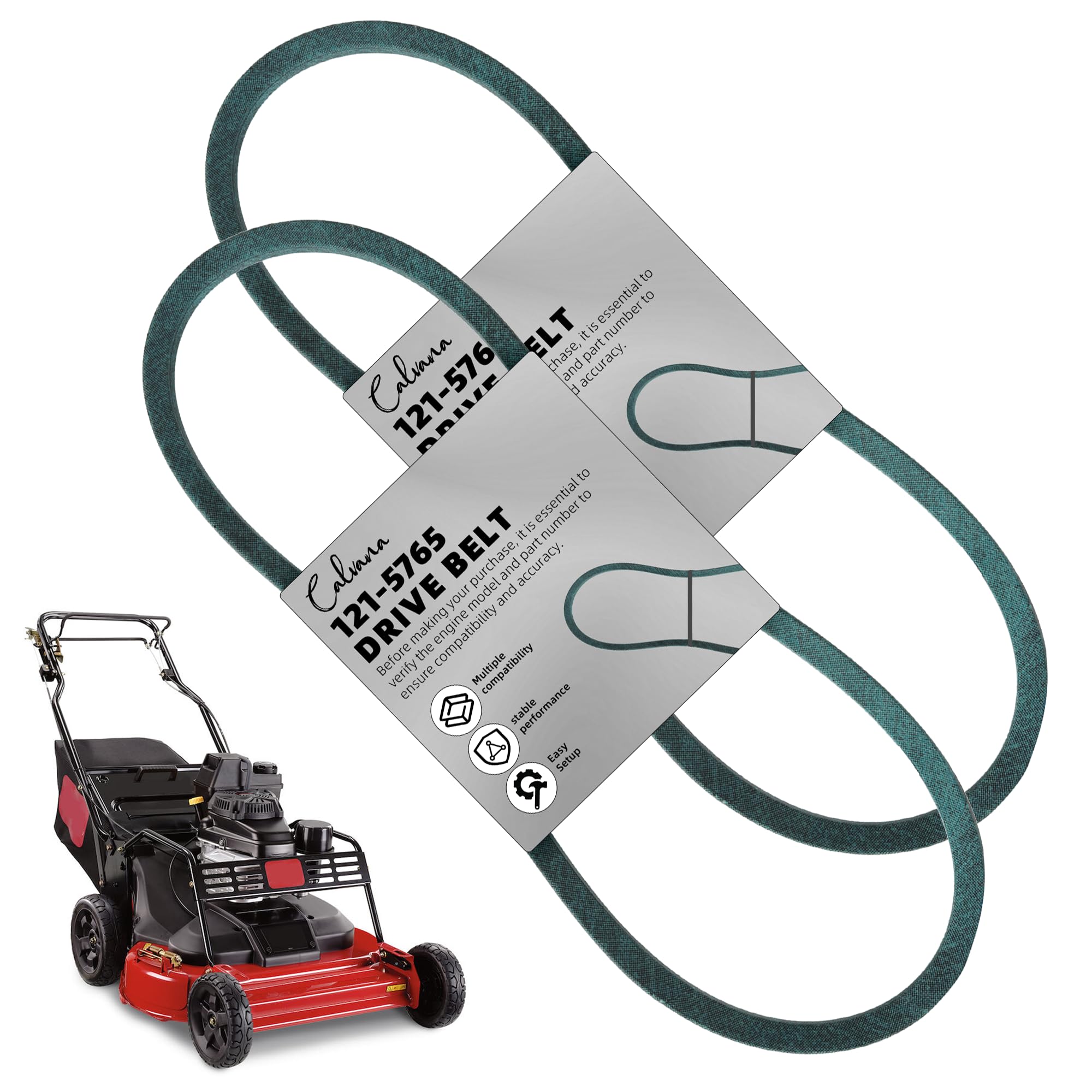 Amazon.com: (2-Pack) Calvana 121-5765 Drive Belt, Kevlar Cord