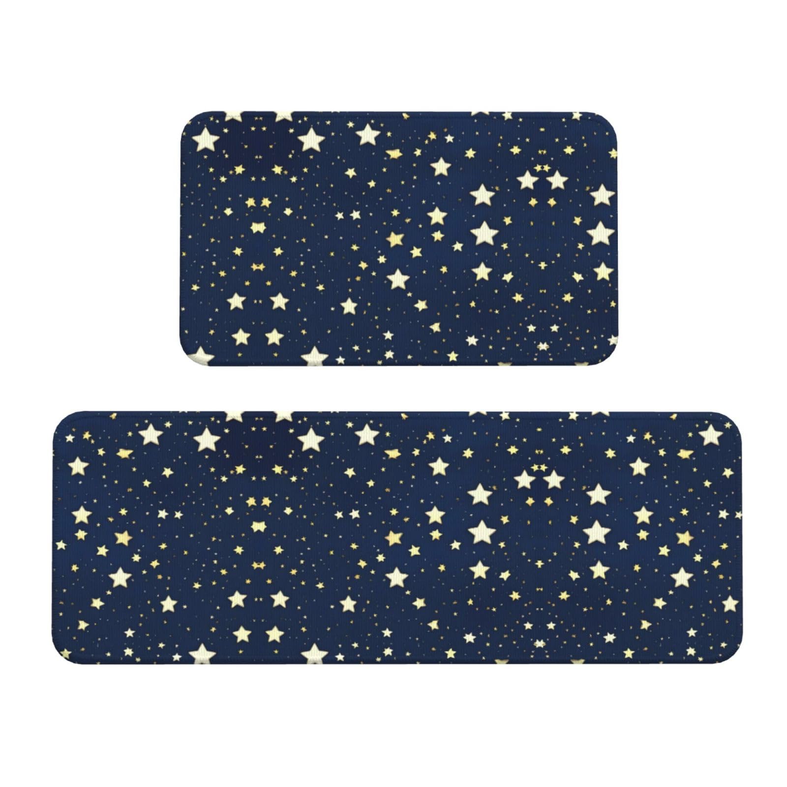 Tapetes de cocina antideslizantes para evitar resbalones y fatiga con diseño de estrellas