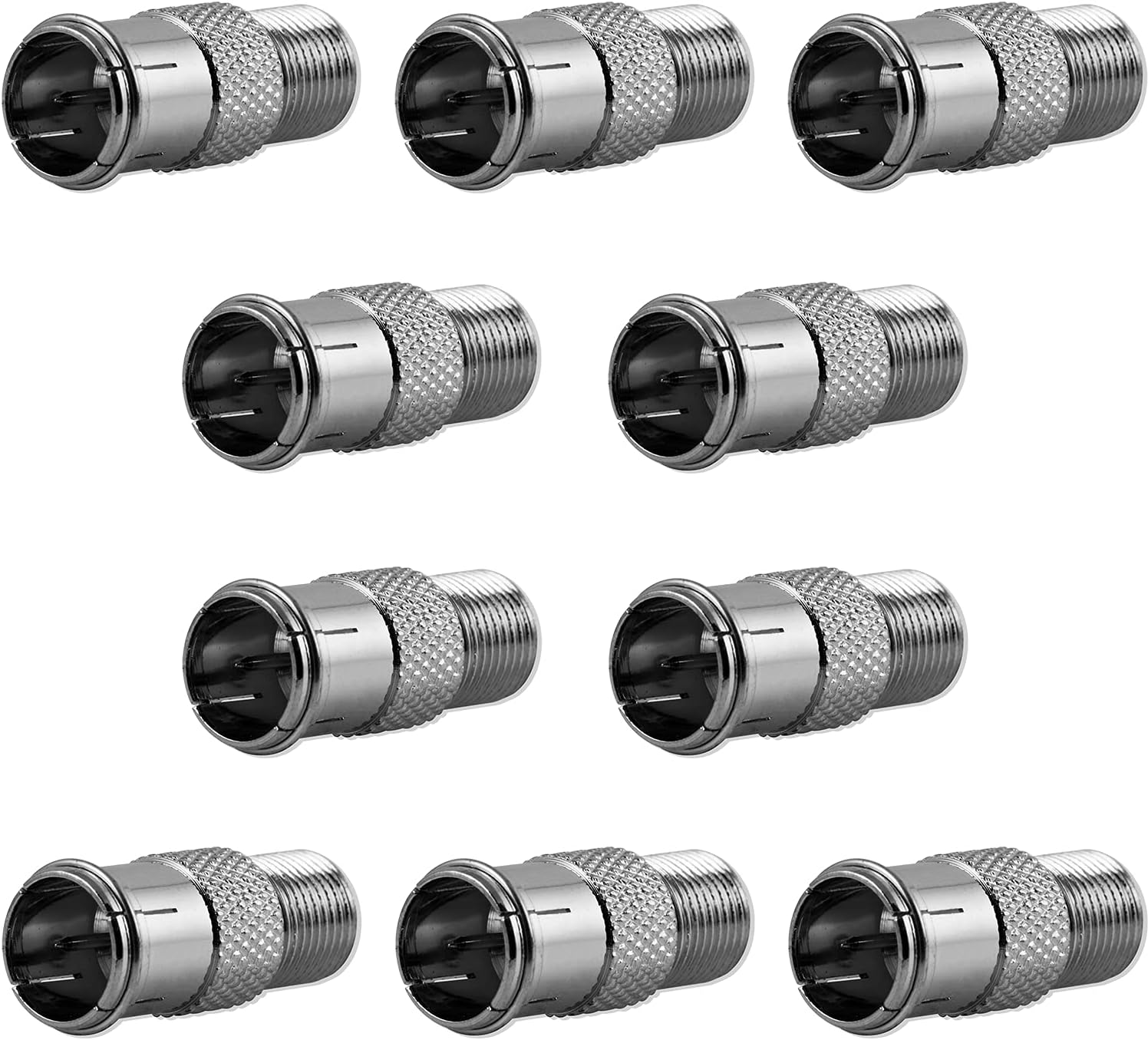 GE Right-Angle F-Type Connector Adapter, For RG59 RG6 F-Type Coaxial Cables, 90-Degree Male-to-Female Connector, Screw-On Installation, No Tools Required, 34483 : Everything Else