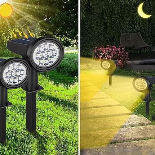 YZYOE 2 Pack 20LED Outdoor Solar Courtyard...