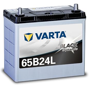 VARTA Black Dynamic 65B24L Battery for Domestic Car Charging, Controlled Cars, Standard Vehicles, Compatible with 55B24L/60B2
