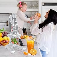 Vista 8 de Commercial Vegetable Fruit Chopper, Hand Press Juicer, Professional Citrus Juicer for Lime Lemon, Stainless Steel Food Dicer French Fry Cutter