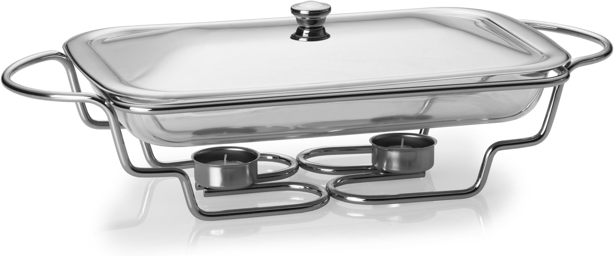 Towle Living Modernist Chrome-Plated Oblong Warmer, 3-Quart
